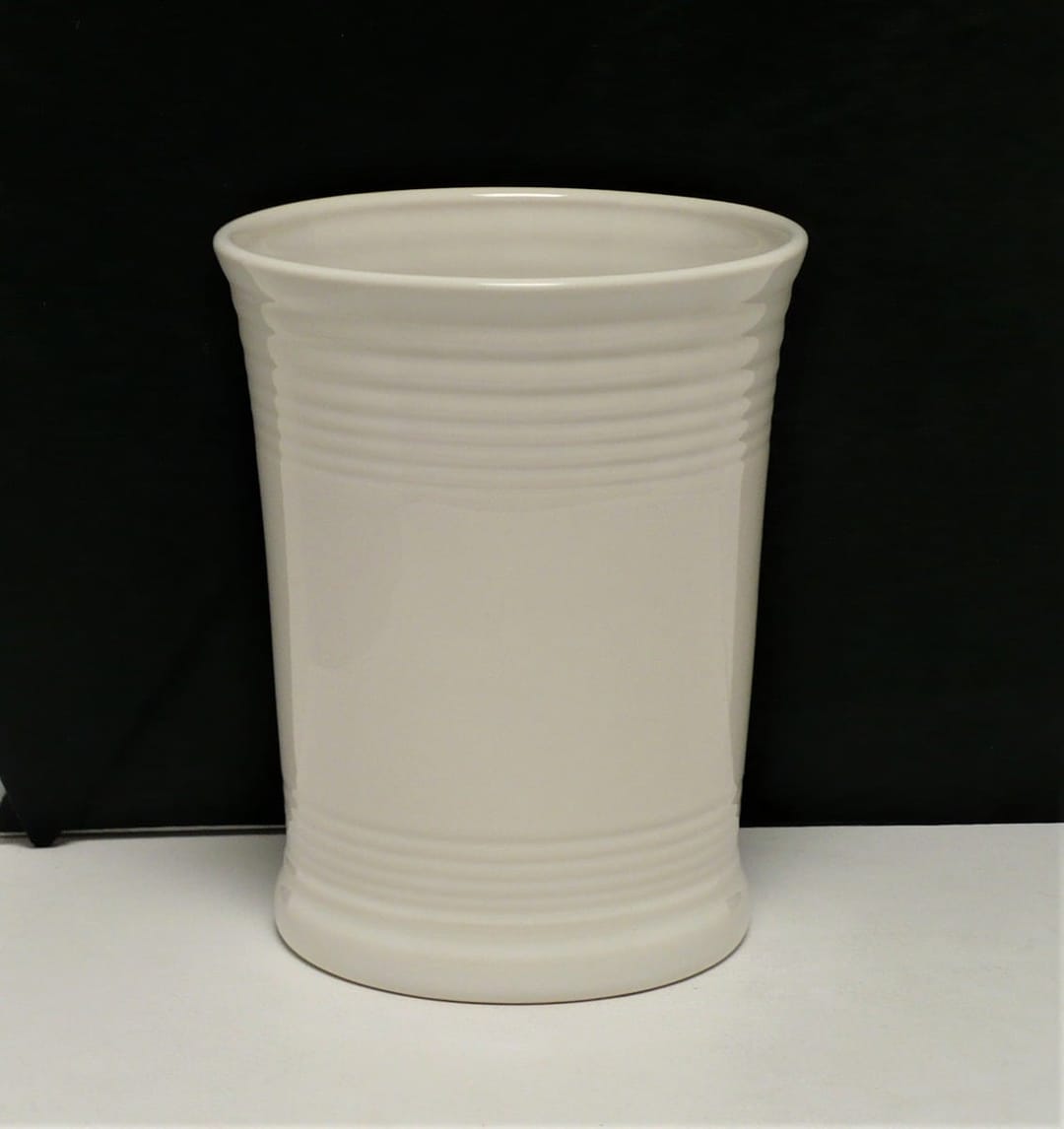 Fiesta® Utensil Crock in White, Older Style w/Rolled Edge Base