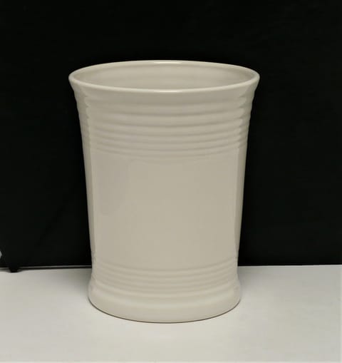 Fiesta® Utensil Crock in White, Older Style w/Rolled Edge Base