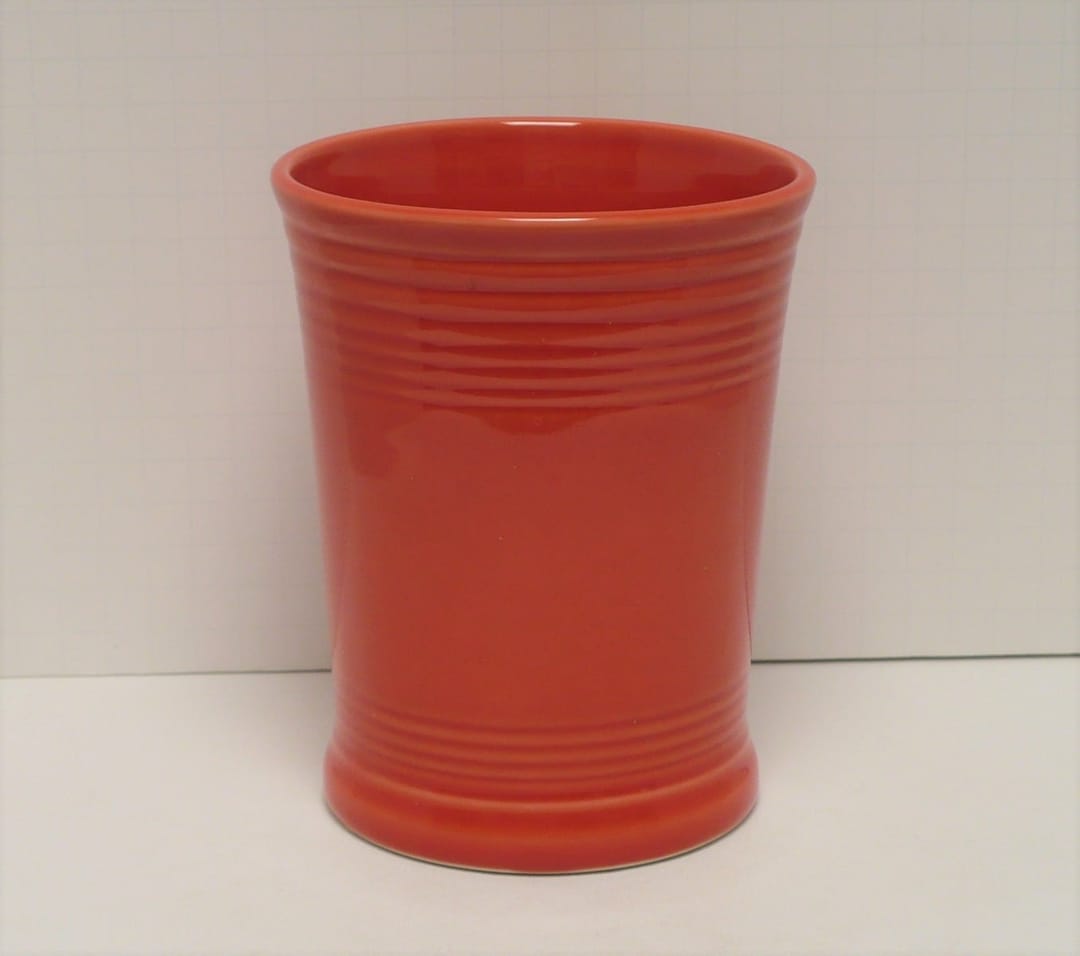 Fiesta® Utensil Crock in Persimmon, Older Style w/Rolled Edge Base