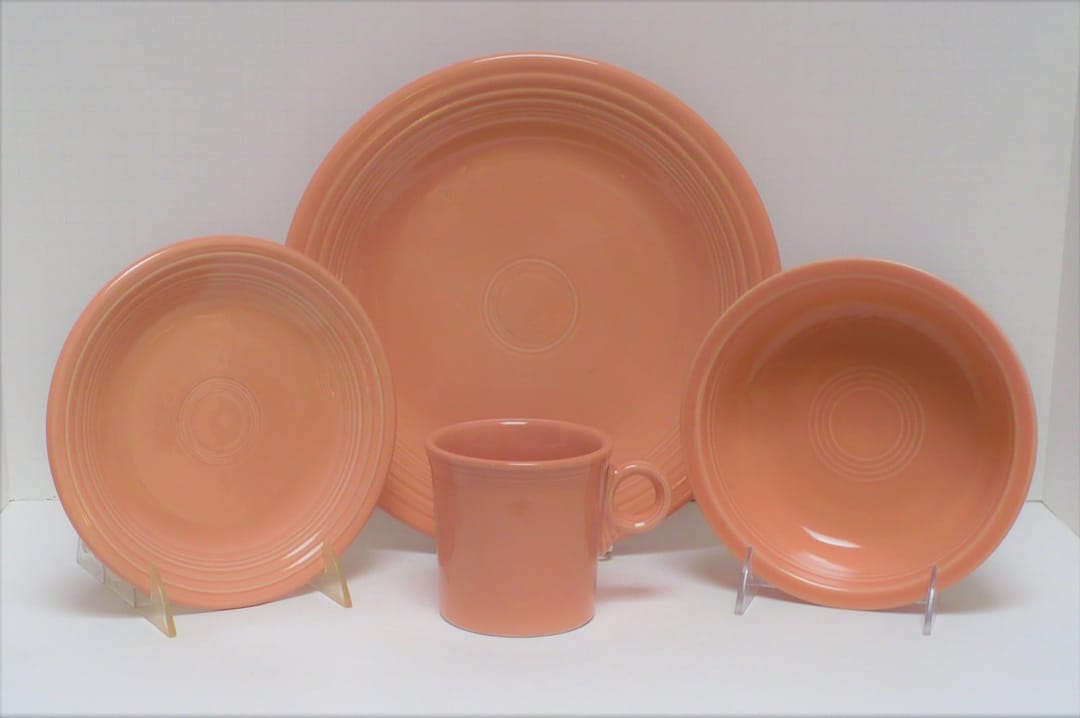 Fiesta® Apricot 4 Piece Place Setting w/Mug "New 1998 Original Inventory"