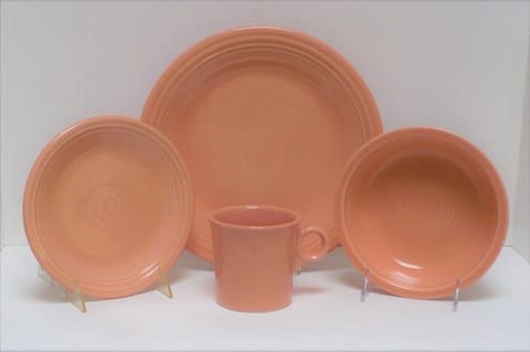 Fiesta® Apricot 4 Piece Place Setting w/Mug "New 1998 Original Inventory"