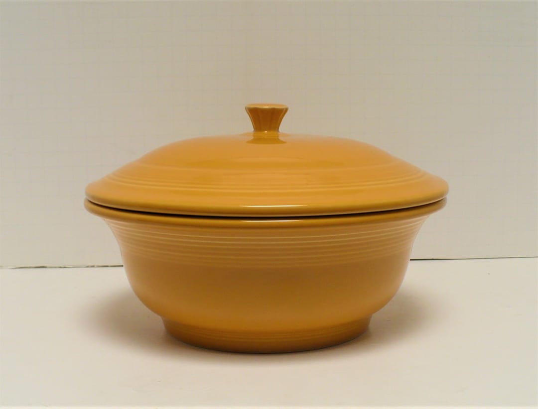 Fiesta® Marigold Covered Casserole 75th Anniversary