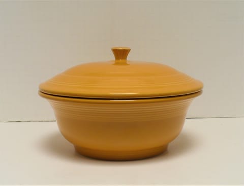 Fiesta® Marigold Covered Casserole 75th Anniversary