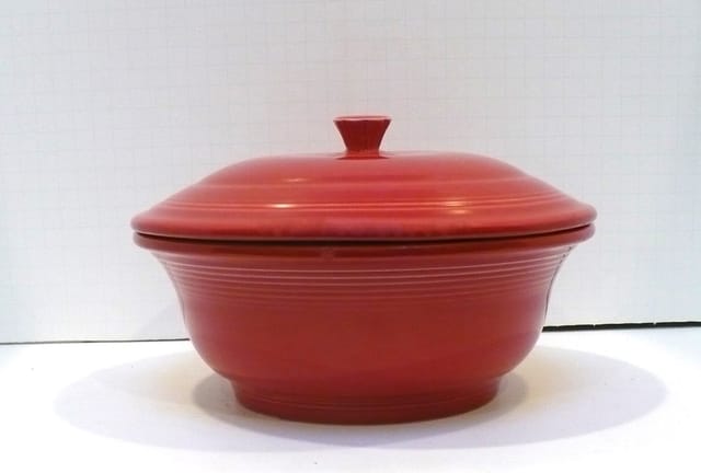 Fiesta® Scarlet Covered Casserole Marked Fiesta® HLC *PRICED REDUCED 30%