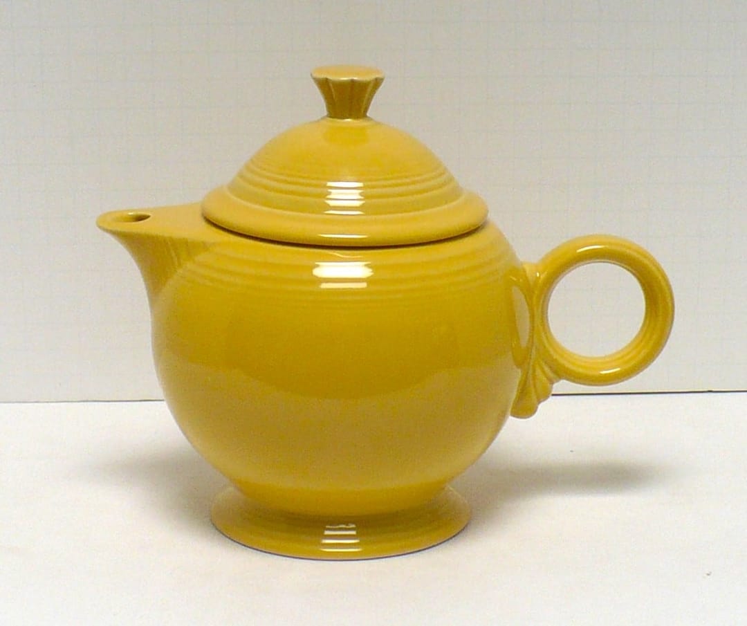 Fiesta® Sunflower Teapot New 2005 Original Inventory w/Factory Box Marked Fiesta® HLC