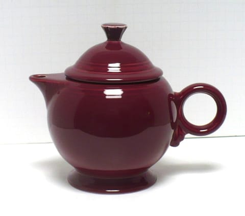 Fiesta® Cinnabar Large Covered Teapot New 2010 Original Inventory w/Factory Box