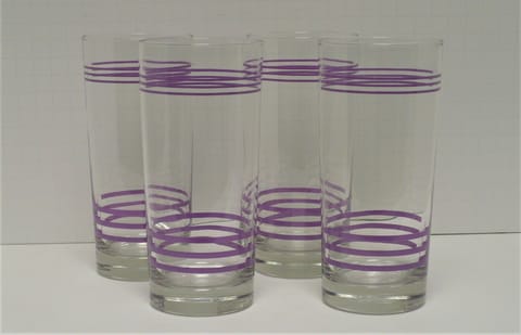 Fiesta® Vintage Lilac 4 Piece Striped Cooler Glass Set