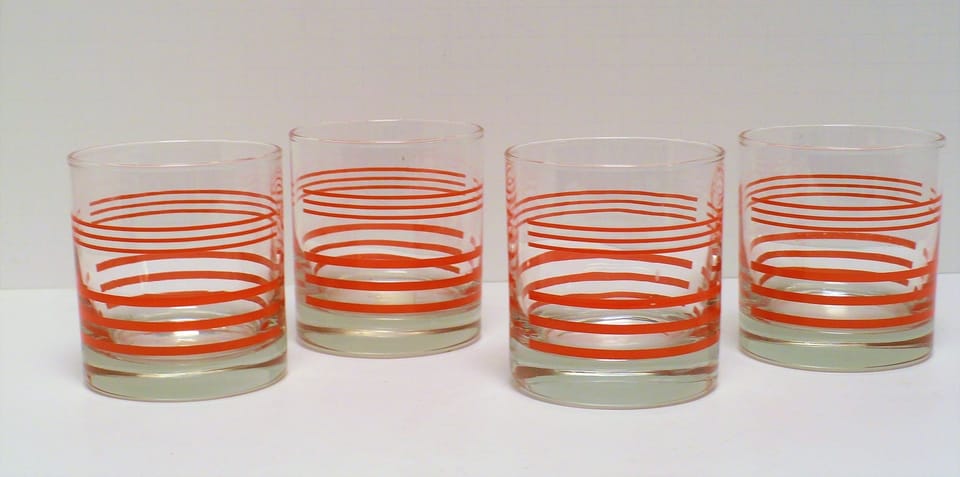 4-Pc. Juice Glass Set in Persimmon Product Photo