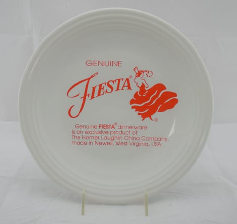 Fiesta® Signature Retailer Display Plate w/Dancing Lady® w/ Poppy Color Details 