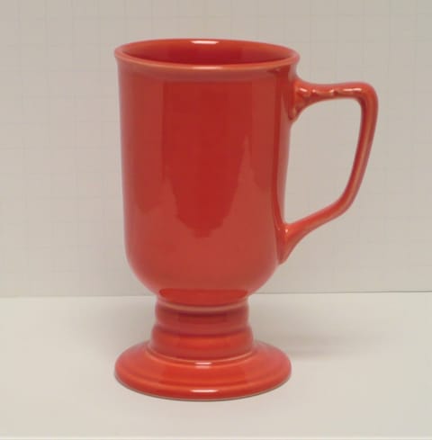 Homer Laughlin Irish Coffee Footed Mug in Persimmon