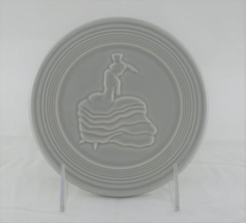 Fiesta® Pearl Gray Trivet w/Dancing Lady® New 2001 Original Inventory