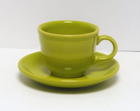 Fiesta® Tea Cup & Saucer Set in Lemon Grass Factory First