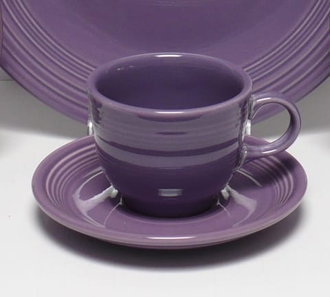 Fiesta® Tea Cup & Saucer Set in Lilac New 1995 Original Inventory