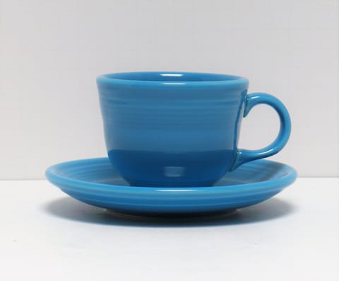 Fiesta® Tea Cup & Saucer Set in Peacock New 2010 Original Inventory