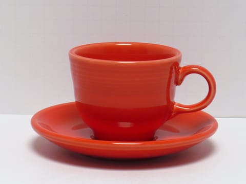 Fiesta® Tea Cup & Saucer in Poppy Factory First