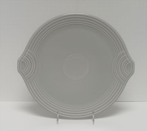 Fiesta® Cake Plate Handled Tray in Pearl Gray