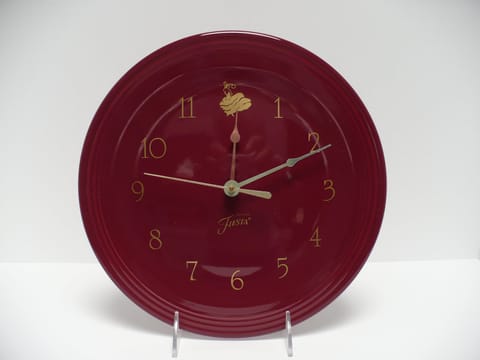 Fiesta® Cinnabar Wall Clock w/Gold Details