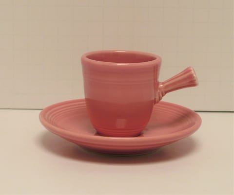 Fiesta® Stick Handle A/D Demitasse Cup & Saucer Rose
