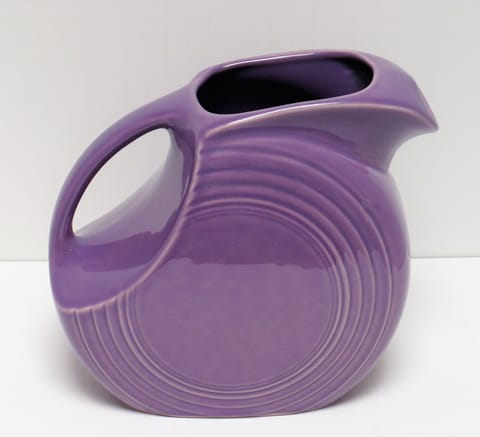 Fiesta® Lilac Large Disk Pitcher New 1995 Original Inventory w/Original Box