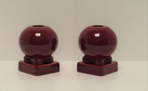 Fiesta® Cinnabar Pair Round Candlestick Holders 
