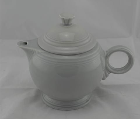 Fiesta® Pearl Gray Large Covered Teapot New 2001 Original Inventory