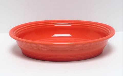 Fiesta® Persimmon Oval Serving Bowl Marked Fiesta® HLC