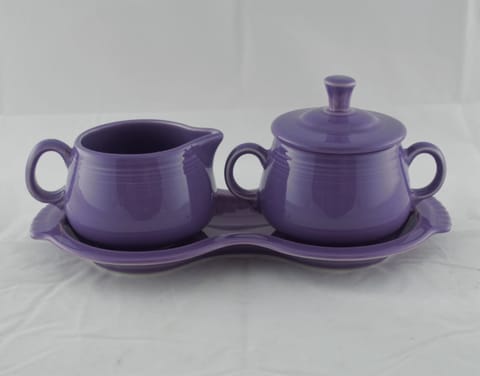 Fiesta® Lilac Creamer & Covered Sugar & Tray Factory First w/Original Box
