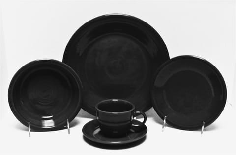 Fiesta® Black 5 Piece Place Setting w/Cup & Saucer "New 2004 Original Inventory"