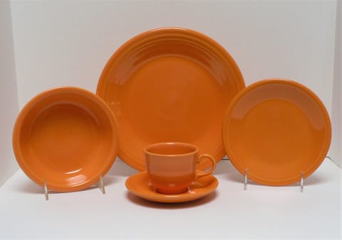 Fiesta® Tangerine 5 Piece Place Setting w/Cup & Saucer 