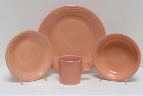 Fiesta® Apricot 4 Piece Luncheon Place Setting w/Mug "New 1998 Original Inventory"