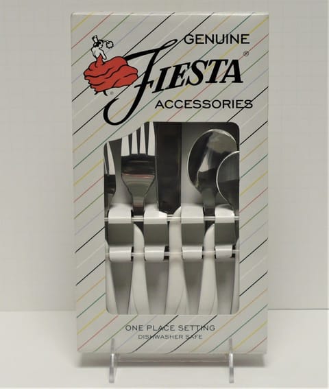 Fiesta® White Flatware 5-Pc. Setting Swirl Handle *(Available Only In White Mail Order Box)