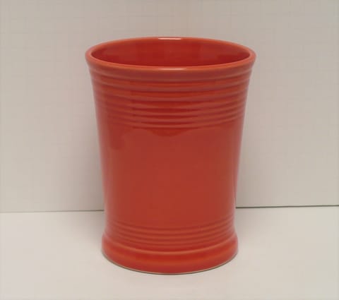 Fiesta® Utensil Crock in Persimmon, Older Style w/Rolled Edge Base