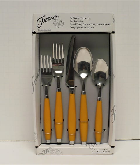 Fiesta® Round Handle 5-Piece Flatware Setting in Marigold, 75th Anniversary