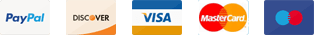 We accept PayPal, Discover, Visa, Mastercard and Maestro
