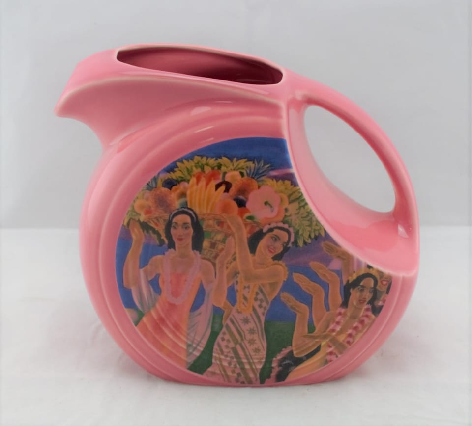 Fiesta® Royal Hawaiian Hotel 75th Anniversary Large Pitcher in Rose, Limited Production